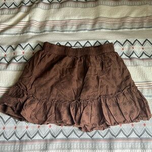 Hollister Brown Mini Skirt